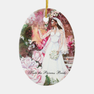 De Cerâmica PMACarlson Kate a princesa Noiva Ornamento
