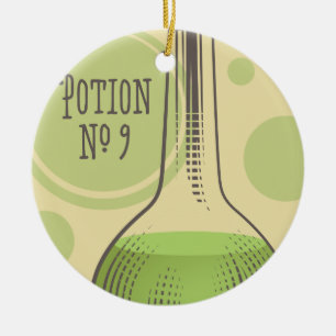 De Cerâmica Poção Nº 9 Ornamento