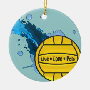 De Cerâmica Polo vivo do amor - ornamento do pólo aquático