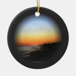 De Cerâmica Por do sol Emerald Isle, ornamento do NC