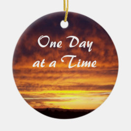 De Cerâmica Por do sol um dia em um ornamento do tempo