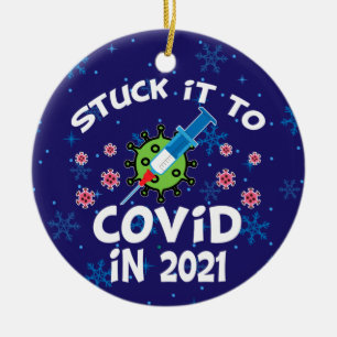 De Cerâmica Preso a Covid em 2021 Ornamento cerâmico