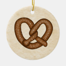 Pretzel com Ornamento Beige Bkgd