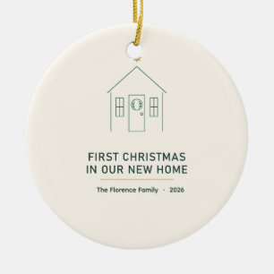 De Cerâmica Primeiro Natal em Nossa Nova Casa Ornamento 2026