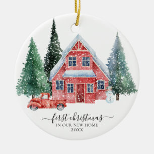 De Cerâmica Primeiro Natal em nosso Novo Ornamento Doméstico