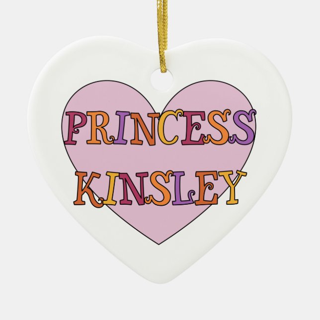 De Cerâmica Princesa Kinsley Ornamento (Frente)