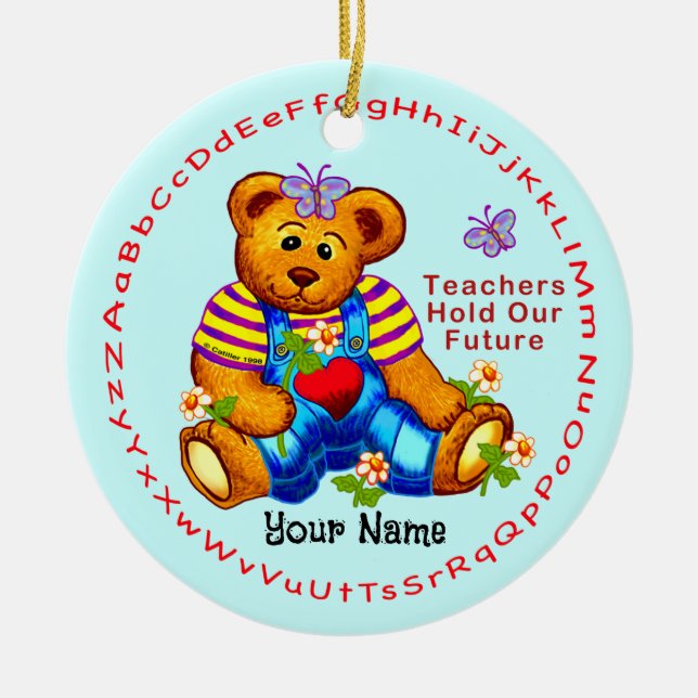 De Cerâmica Professora Segura Futura Ornamento Cerâmico (Frente)