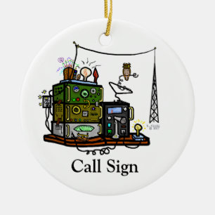 De Cerâmica Rádios loucos e ornamento da coruja a personaliza