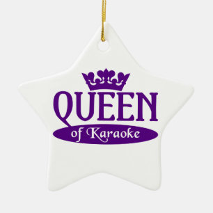 De Cerâmica Rainha do ornamento do karaoke