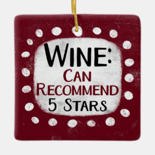 De Cerâmica Revisão do Vinho 5 Estrelas Ornamento