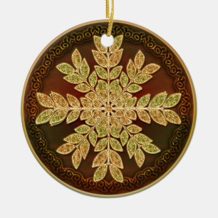 De Cerâmica Rosette do ouro do ornamento