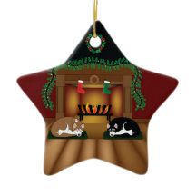 Roucos do feriado que dormem pelo ornamento da