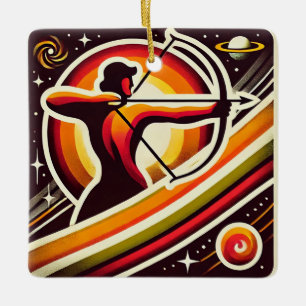 De Cerâmica Sagittarius Ornamento Feriado Zodiac Personalizado