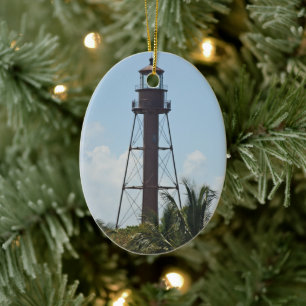 De Cerâmica Sanibel Farol Ornamento Oval
