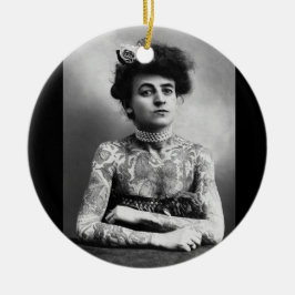 De Cerâmica Senhora Tattooed gótico e ornamento tribal do