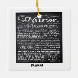 De Cerâmica Ser Enfermeira Dizendo Ornamento