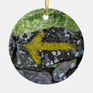 De Cerâmica Seta amarela no ornamento da cerca