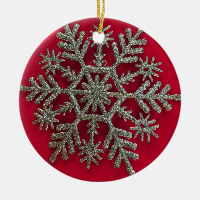 De Cerâmica Silvar Snowflake - Ornamento Cerâmico (Frente)