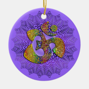 De Cerâmica Símbolo OM universal/AUM - ornamento