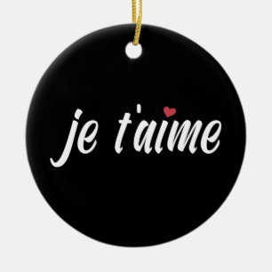 De Cerâmica Simples Je T'aime Eu Te Amo Namorados Ornamento
