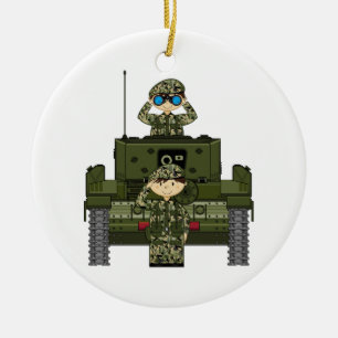 De Cerâmica Soldados do exército britânico e ornamento do