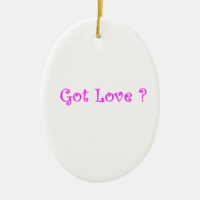 De Cerâmica Tenho ornamento Love-oval (Frente)