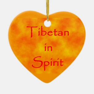 De Cerâmica Tibetano no ornamento do Espírito-coração