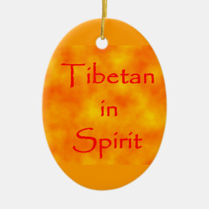 De Cerâmica Tibetano no ornamento Espírito-oval