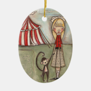 De Cerâmica Tome minha mão, macaco pequeno - ornamento