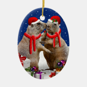 De Cerâmica Um ornamento do beijo do Natal
