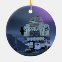 Um Ornamento Robô Moon Walker