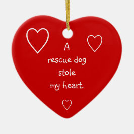 De Cerâmica Uma estola do cão do salvamento meu ornamento do