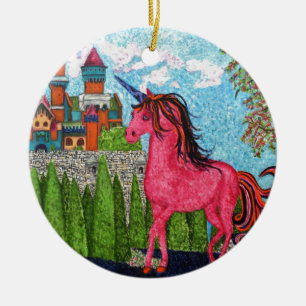 De Cerâmica Uma vez em um Ornamento por Tempo Redondo