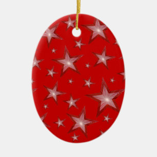 De Cerâmica Vermelho Vermelho - ornamento oval