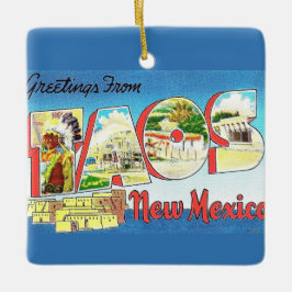 De Cerâmica Vintage Taos Novo Ornamento do México