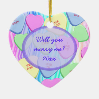 De Cerâmica Você casar-me-á ornamento customizável da