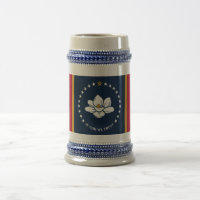 Caneca com a Bandeira do Estado do Mississippi, EU