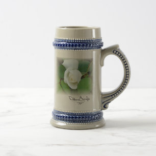 De Cerveja Caneca da assinatura do rosa branco