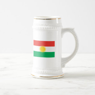 De Cerveja Caneca da bandeira do Curdistão
