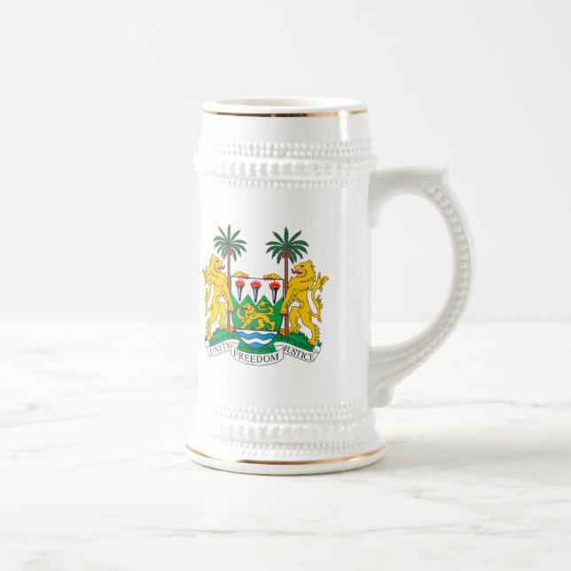De Cerveja Caneca da brasão do Sierra Leone (Direita)