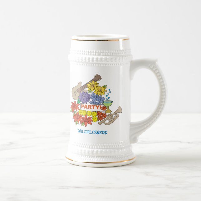 De Cerveja caneca do partido do wildflower (Direita)