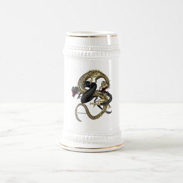 De Cerveja Caneca preta & Dourado dos dragões (Centro)