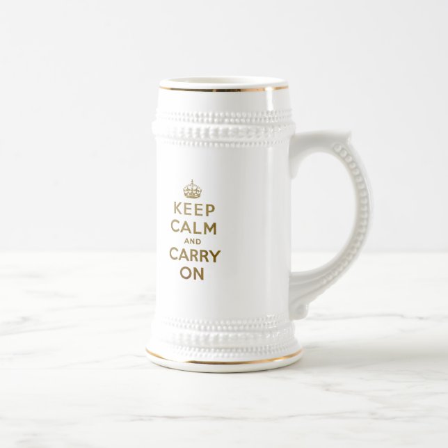 De Cerveja Mantenha calmo e continue a caneca (Direita)