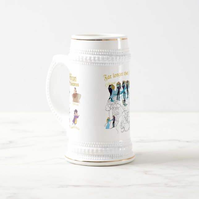 De Cerveja Princesa caneca real da cisne baseada em esboços (Frente Esquerda)