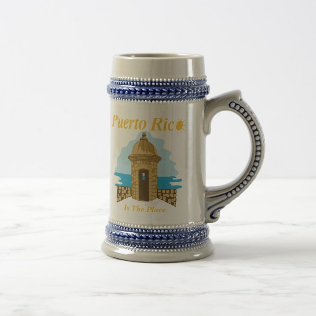 De Cerveja Puerto Rico é a caneca do lugar (Direita)
