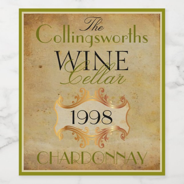 De Cerveja Rótulo da garrafa Elegante Personalizado (Rótulo Único)