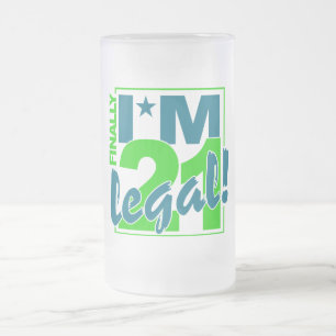 De Cerveja Vidro Jateado 21 & caneca LEGAL - escolha o estilo & a cor