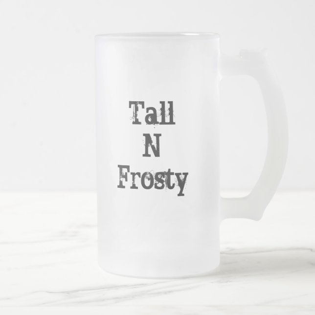 De Cerveja Vidro Jateado Caneca Alto-N-Gelado 16 onças (Direita)