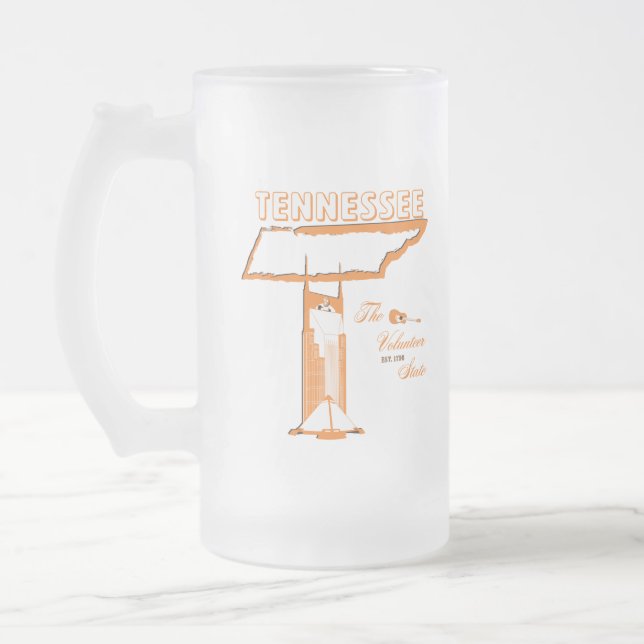 De Cerveja Vidro Jateado Caneca congelada Tennessee (Esquerda)