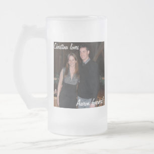 De Cerveja Vidro Jateado Caneca customizável dos "amores"!